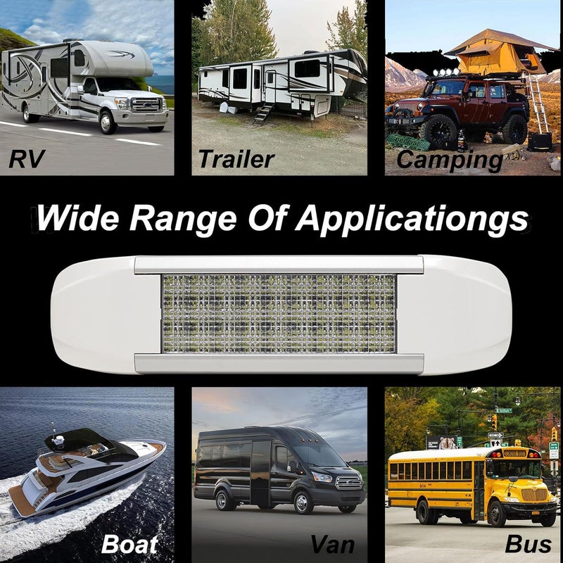 DUTUO LED Interior Light Bar Spaces Illuminating 12V/24V DC Waterproof IP67 Van Cargo Area Lights for Boat Camper Trailer Truck Lorry RV Porch Awning Lighting - Image 5